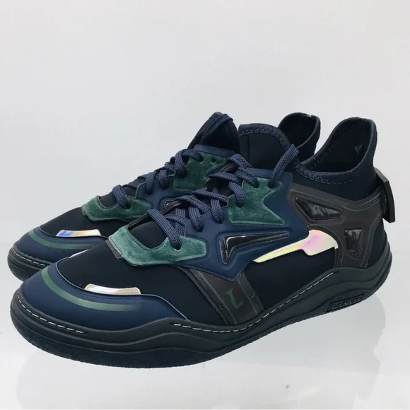 LANVIN- FM Skdmin Necu Neoprene H18 - Black/ Navy- Men's Sneakers